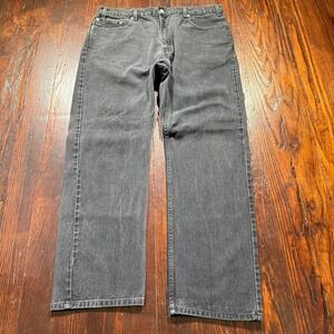 Vintage Levis 505 Jeans Mens 40x32 Black Denim Pants Regular Fit Faded Y2K